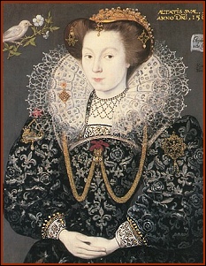 Elizabeth Brydges, Age 14, by Custodis 1589