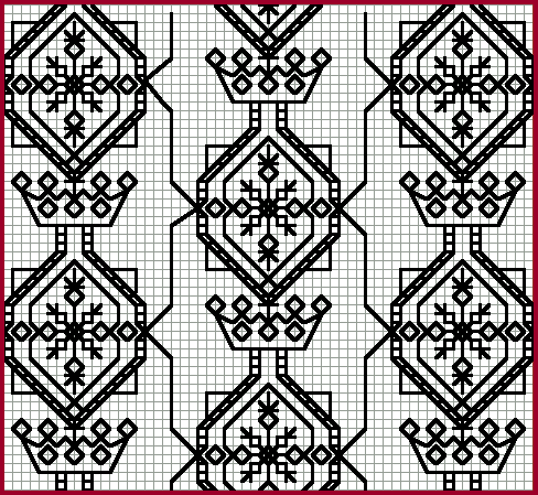 Blackwork Pattern - Coronets 1 [22KB]